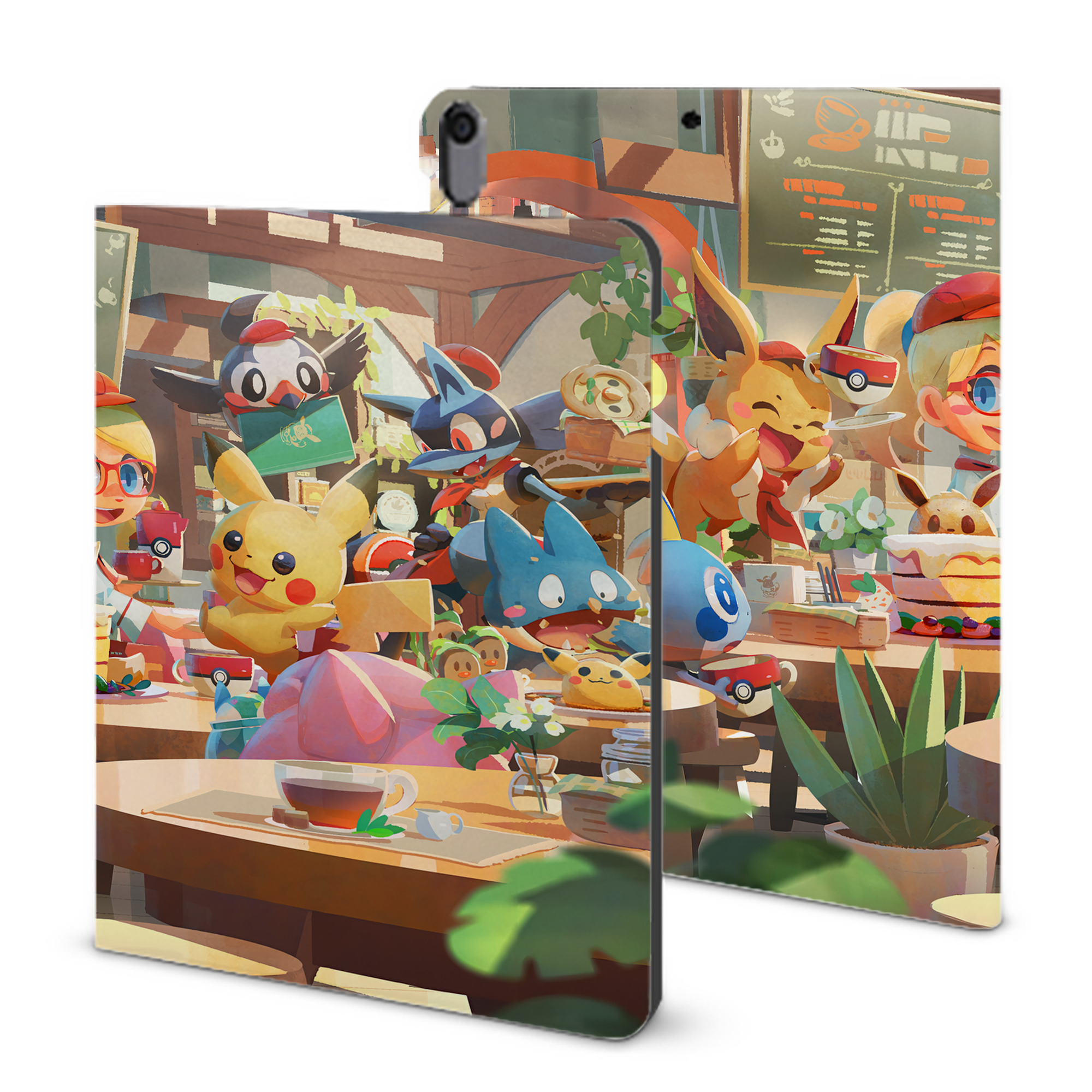 （画像用） ポケットモンスター Pokémon IPad ケース ブック型 PUレザー TPU 耐衝撃 軽量 薄型 ペン収納なし 全面保護 IPad 各モデル対応